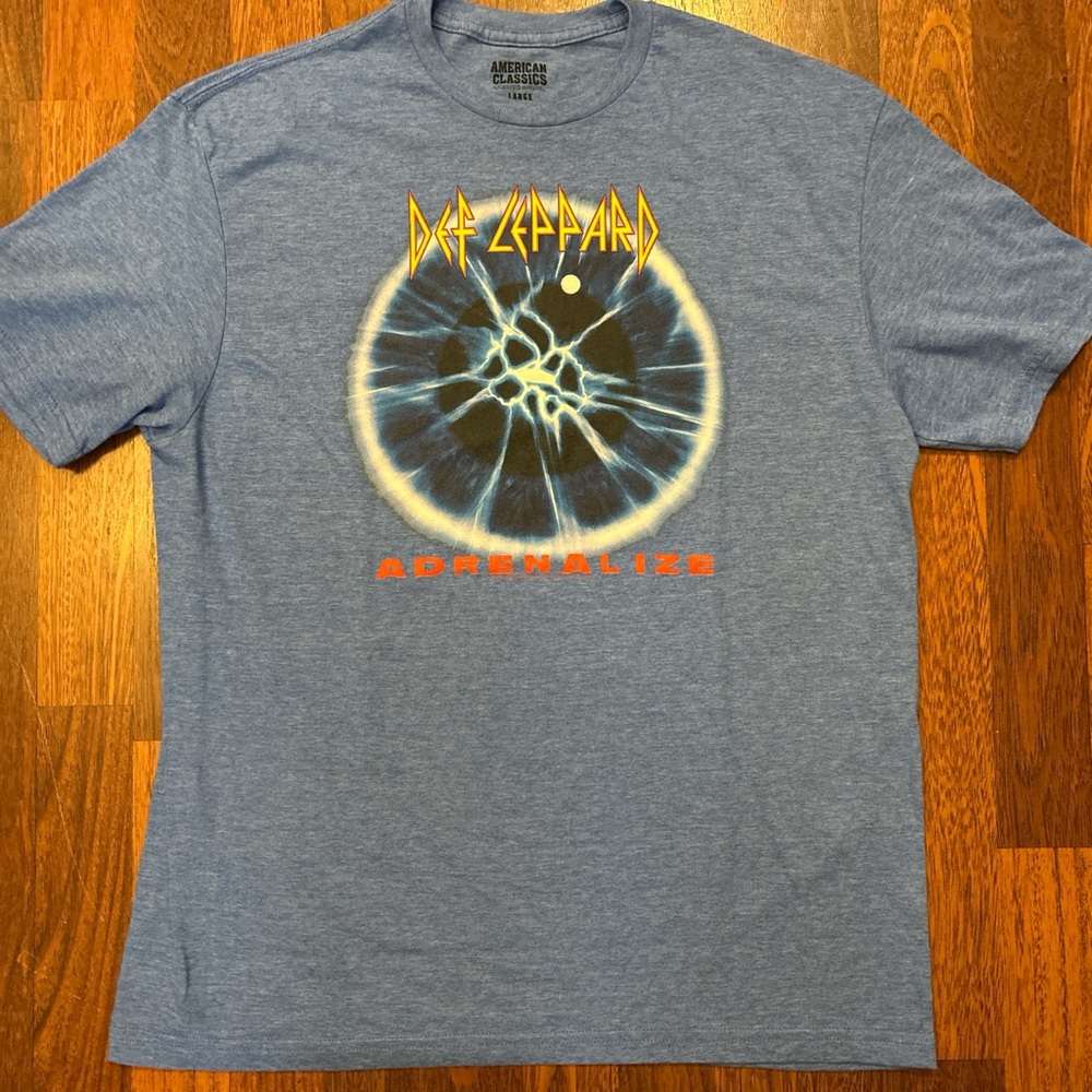 Def Leppard Adrenalize Blue Band Concert Tshirt Size Large American Classics